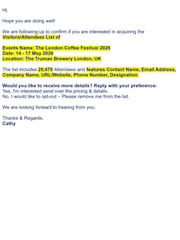 Email Inspiration from Cathy