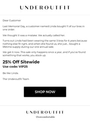 Email Inspiration from Donna from Underoutfit