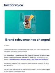 Email Inspiration from Kanika at Bazaarvoice