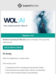 Email Inspiration from LearnWorlds