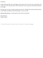 Email Inspiration from Meryll at Ledge
