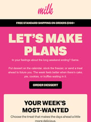 Email Inspiration from Milk Bar