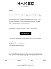 Email Inspiration from NAKED CASHMERE