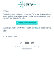 Email Inspiration from Netlify