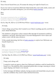 Email Inspiration from Nora Wilson