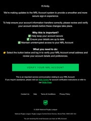 Email Inspiration from NRL