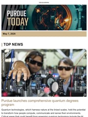 Email Inspiration from Purdue Today
