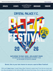 Email Inspiration from Selhurst Park