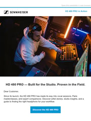Email Inspiration from Sennheiser