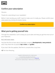 Email Inspiration from Tim from Wooting