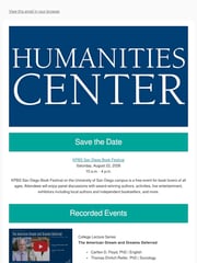 Email Inspiration from USD Humanities Center