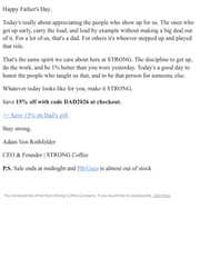 Email Inspiration from Adam from STRONG