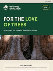 Email Inspiration from Arbor Day Foundation