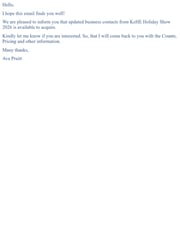 Email Inspiration from Ava Pruitt