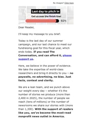 Email Inspiration from Beth Daley, The Conversation