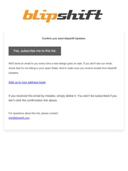 Email Inspiration from blipshift