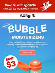 Email Inspiration from Bubble Skincare