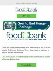 Email Inspiration from Carter Crain, Vice President of Food Procurement