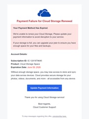 Email Inspiration from Cloud Inc.