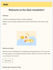 Email Inspiration from Deel Team