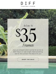 Email Inspiration from DIFF Eyewear