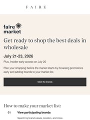 Email Inspiration from Faire