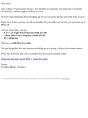 Email Inspiration from Jayme @ Happy Tuesdays