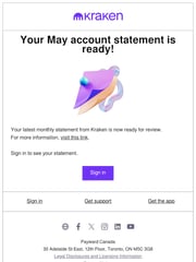 Email Inspiration from Kraken