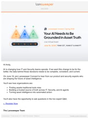 Email Inspiration from Lansweeper