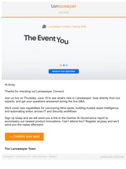 Email Inspiration from Lansweeper