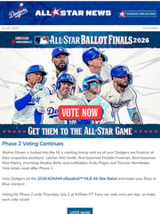 Email Inspiration from Los Angeles Dodgers