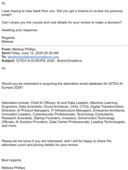 Email Inspiration from Melissa Phillips