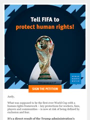 Email Inspiration from Minky Worden, Human Rights Watch