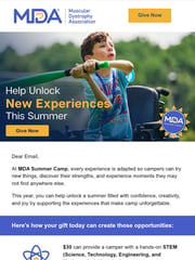 Email Inspiration from Muscular Dystrophy Association