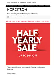 Email Inspiration from NORDSTROM SALE