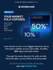 Email Inspiration from Similarweb