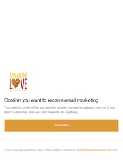 Email Inspiration from Spread The Love Foods