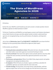Email Inspiration from WebPros Events