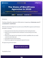 Email Inspiration from WebPros Events