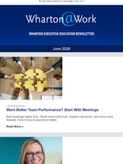 Email Inspiration from Wharton Executive Education