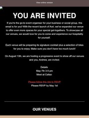 Email Inspiration from Alegre | Callao | Aori