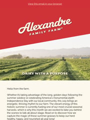 Email Inspiration from Alexandre Family Farm