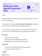 Email Inspiration from Algorand Foundation