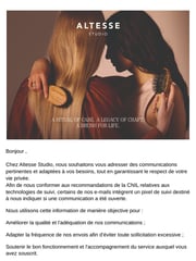 Email Inspiration from ALTESSE STUDIO