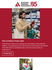 Email Inspiration from American Diabetes Association