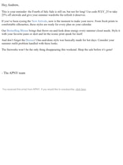 Email Inspiration from APNY 4th of July Sale