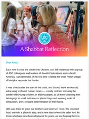 Email Inspiration from Ariel Zwang, JDC