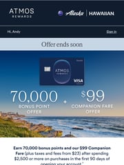Email Inspiration from Atmos Rewards