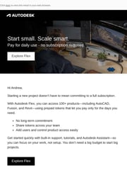 Email Inspiration from Autodesk