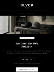 Email Inspiration from Blvck Paris